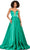 Ashley Lauren 11250 - Strapless Satin Ballgown Special Occasion Dress 0 / Emerald
