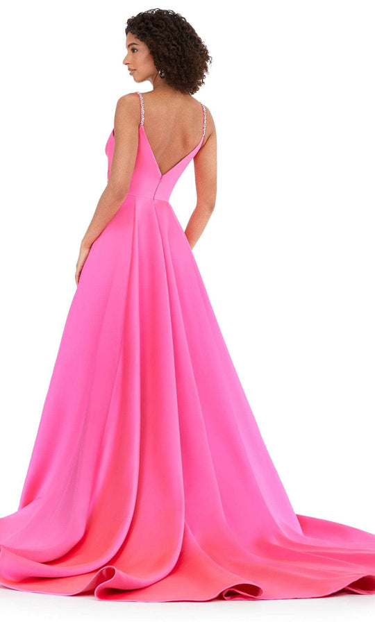 Ashley Lauren 11267 - Jewel Trimmed Satin Ballgown