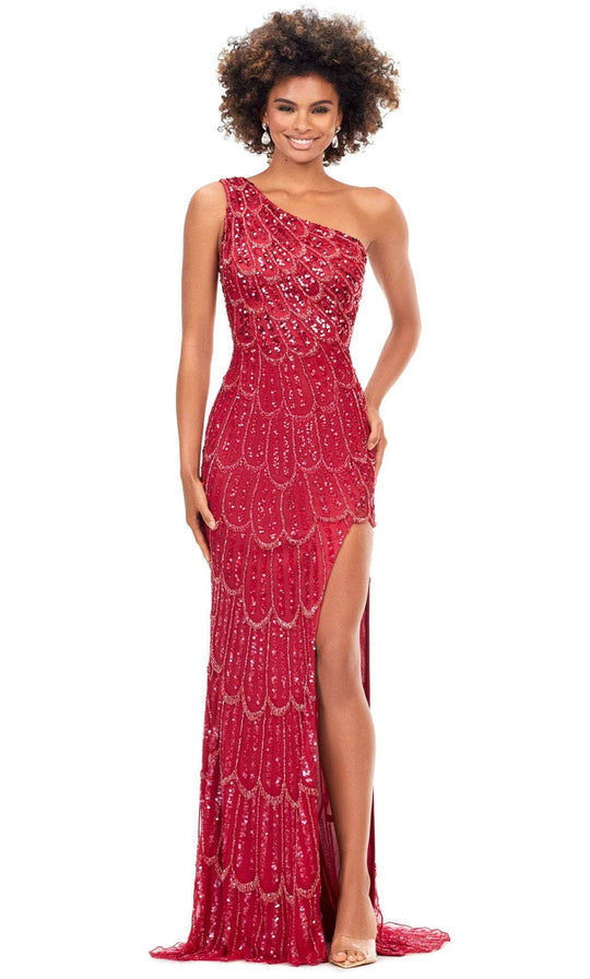 Ashley Lauren 11284 - Peacock Beaded Prom Dress