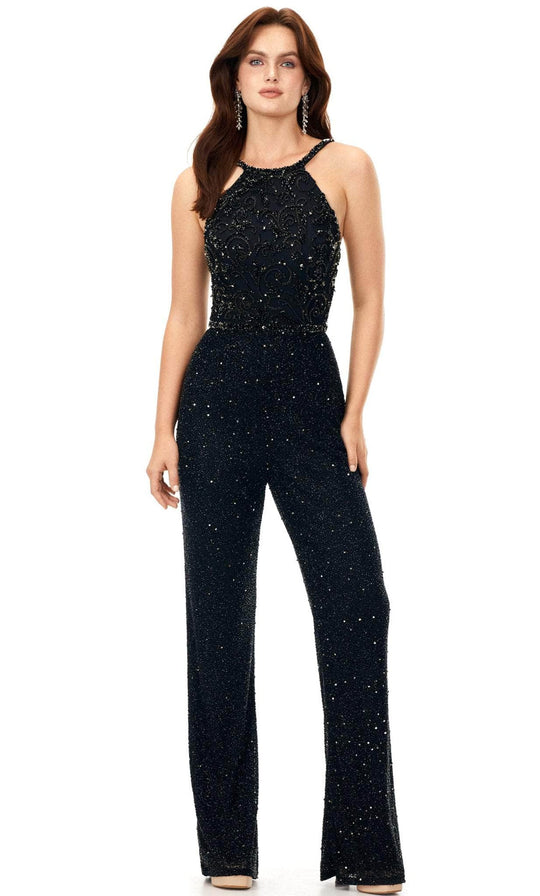 Ashley Lauren 11339 - Halter Neck Sleeveless Jumpsuit
