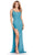 Ashley Lauren 11357 - Scoop Fully Sequin Prom Gown Special Occasion Dress 0 / Turquoise