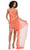 Ashley Lauren 11392 - Strapless Side Chiffon Short Dress Cocktail Dresses 0 / Coral