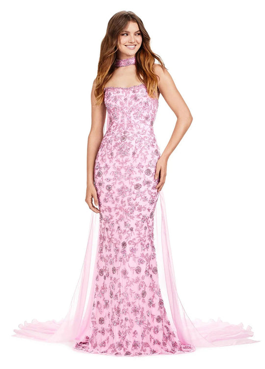 Ashley Lauren 11404 Embellished Sheath Dress