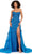 Ashley Lauren 11405 - Beaded Strapless Evening Gown Prom Dresses 0 / Peacock