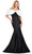 Ashley Lauren 11413 - Bow Accent Satin Mermaid Gown Evening Dresses 0 / Ivory/Black