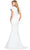 Ashley Lauren 11415 - Bow Accent Shoulder Satin Gown Evening Dresses