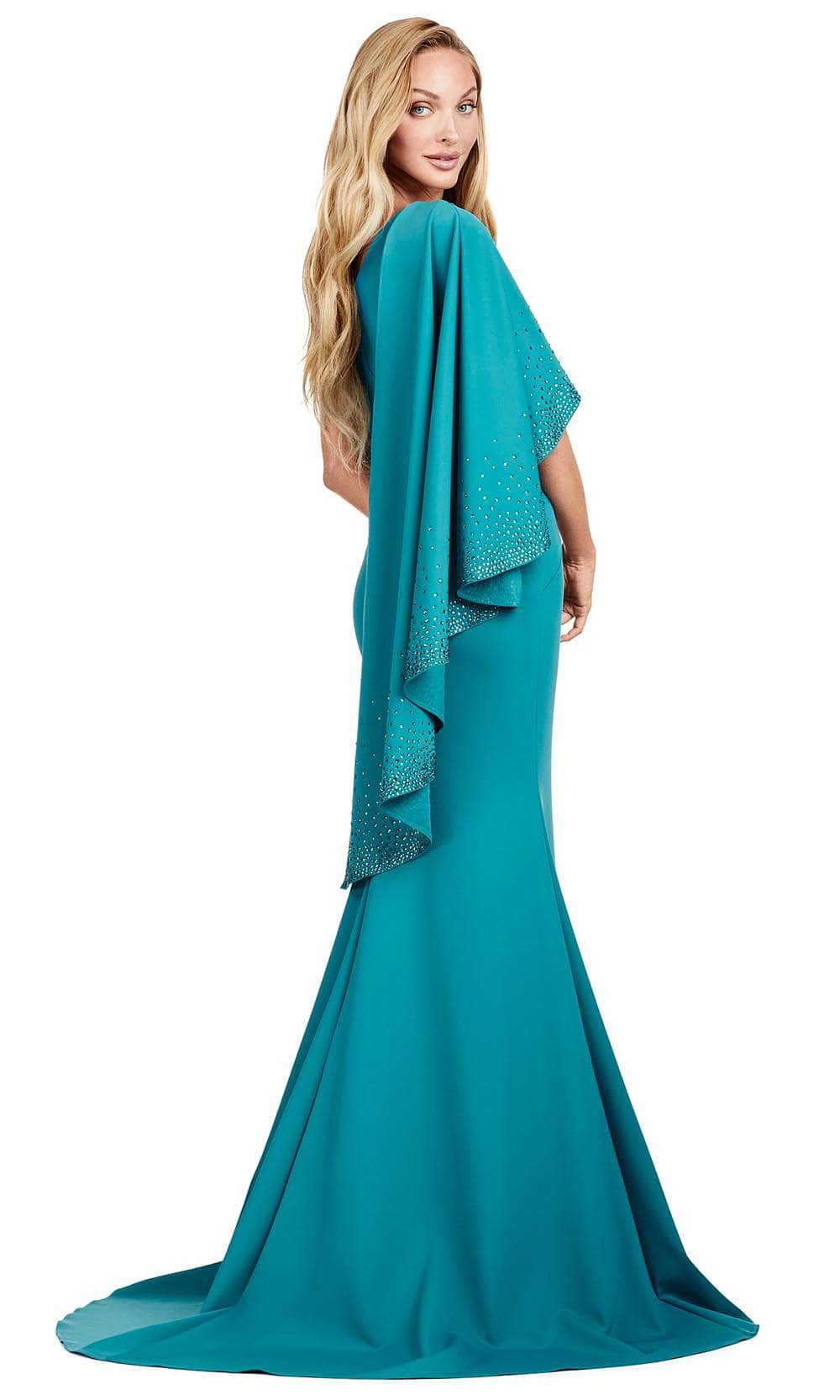 Ashley Lauren 11421 - Beaded Ruffled Sleeve Evening Gown – Couture Candy