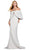 Ashley Lauren 11424 - Bejeweled Versatile Satin Gown Evening Dresses 0 / Marble