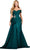 Ashley Lauren 11425 - Off-Shoulder Mermaid Satin Gown Evening Dresses 0 / Deep Green