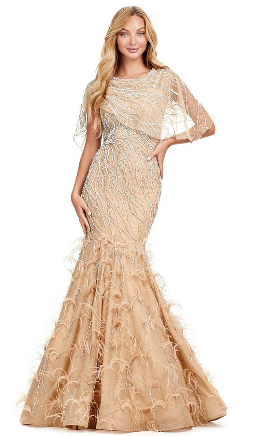 Ashley Lauren 11431 - Jewel Neck Beaded Evening Gown