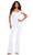 Ashley Lauren 11439 - Bow Detailed Jumpsuit Formal Pantsuits 00 / White