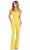 Ashley Lauren 11439 - Bow Detailed Jumpsuit Formal Pantsuits 00 / Yellow