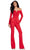 Ashley Lauren 11440 - Two-Piece Long Sleeve Jumpsuit Formal Pantsuits 0 / Red