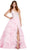 Ashley Lauren 11446 - V-Neck Ruffled A-Line Prom Gown Prom Dresses 00 / Ice Pink