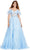 Ashley Lauren 11447 - Feathered Cold Shoulder Evening Gown Evening Dresses