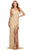 Ashley Lauren 11449 - Asymmetrical Lace Up Prom Dress Prom Dresses 00 / Gold