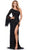 Ashley Lauren 11452 - Feather Bell Sleeve Prom Dress Prom Dresses 0 / Black