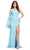 Ashley Lauren 11452 - Feather Bell Sleeve Prom Dress Prom Dresses 0 / Sky