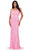 Ashley Lauren 11453 - Feather Sheath Prom Dress Special Occasion Dress 00 / Candy Pink