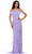 Ashley Lauren 11453 - Feather Sheath Prom Dress Special Occasion Dress 00 / Lilac