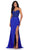Ashley Lauren 11454 - Jersey Wrap Skirt Prom Dress Prom Dresses 00 / Royal