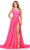 Ashley Lauren 11460 - Beaded Bodysuit A-Line Prom Dress Prom Dresses 00 / Hot Pink
