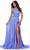 Ashley Lauren 11460 - Beaded Bodysuit A-Line Prom Dress Prom Dresses 00 / Periwinkle