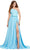 Ashley Lauren 11460 - Beaded Bodysuit A-Line Prom Dress Prom Dresses 00 / Sky