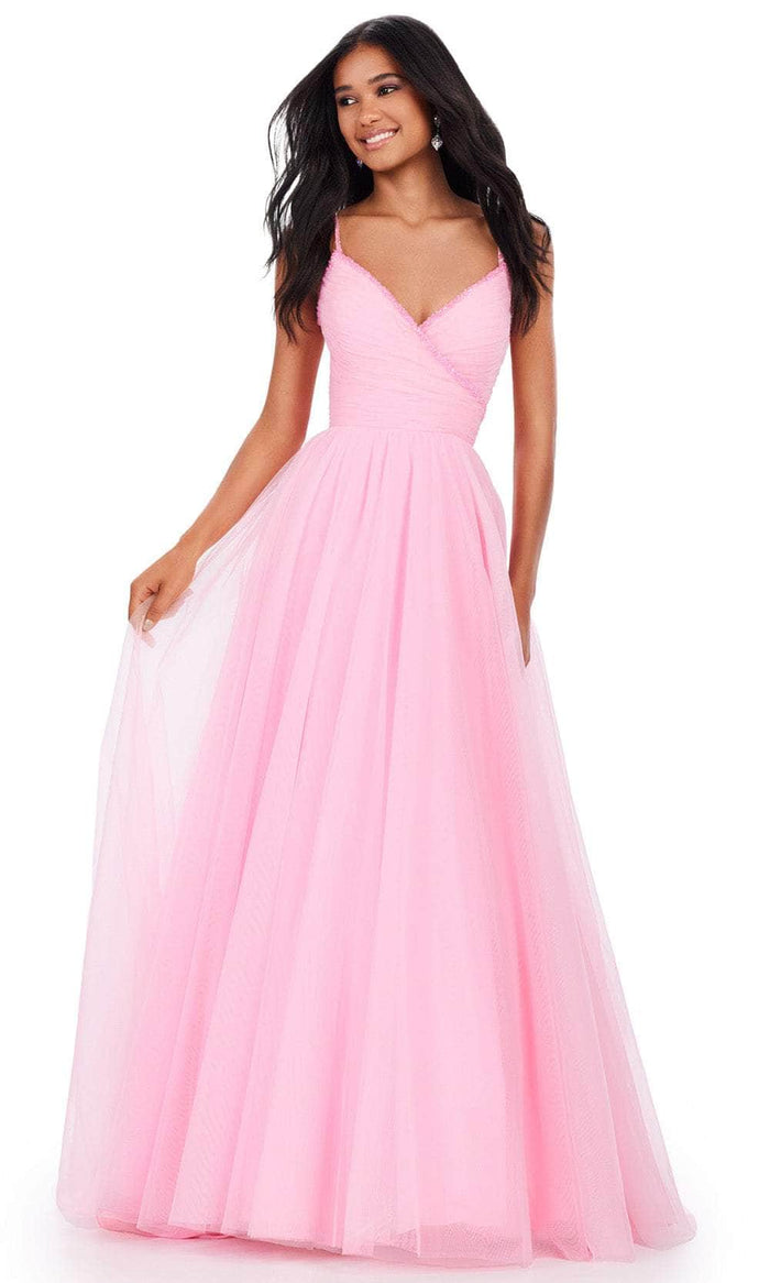 Ashley Lauren 11461 - Shirred Bodice Prom Dress Prom Dresses 00 / Candy Pink