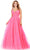 Ashley Lauren 11461 - Shirred Bodice Prom Dress Prom Dresses 00 / Hot Pink