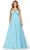 Ashley Lauren 11461 - Shirred Bodice Prom Dress Prom Dresses 00 / Sky