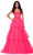 Ashley Lauren 11462 - Spaghetti Strap Tiered Prom Dress Special Occasion Dress 00 / Hot Pink