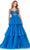 Ashley Lauren 11462 - Spaghetti Strap Tiered Prom Dress Special Occasion Dress 00 / Peacock