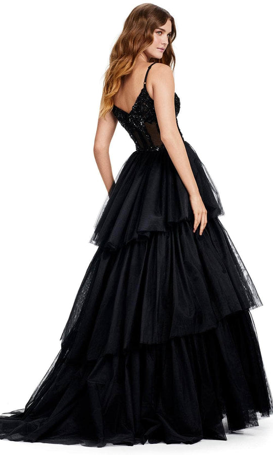 Ashley Lauren 11462 - Spaghetti Strap Tiered Prom Dress