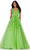 Ashley Lauren 11470 - Sequin V-Neck Prom Dress Prom Dresses 00 / Neon Green