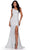 Ashley Lauren 11471 - One Shoulder Embellished Prom Dress Wedding Dresses 00 / Silver/Ivory