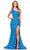 Ashley Lauren 11471 - One Shoulder Embellished Prom Dress Wedding Dresses 00 / Turquoise/Royal