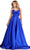Ashley Lauren 11473 - Choker Style Satin Prom Dress Special Occasion Dress 00 / Royal