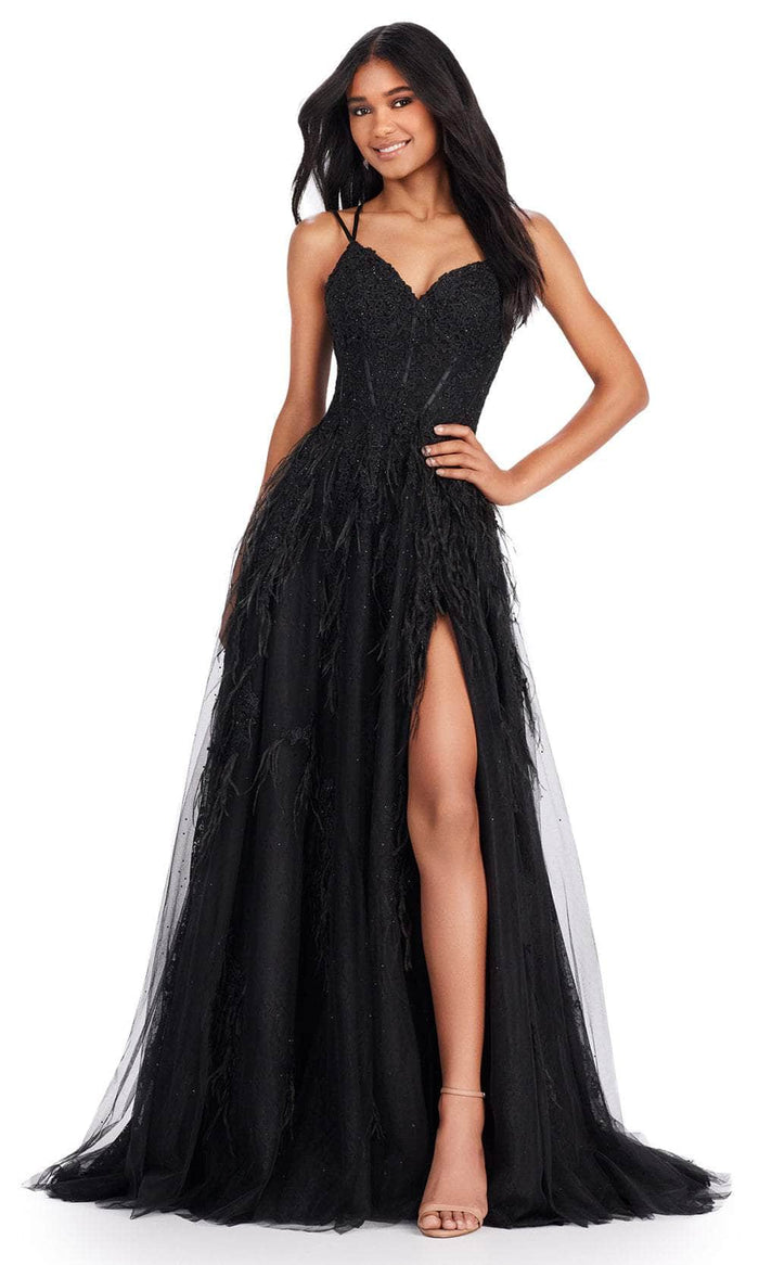 Ashley Lauren 11480 - Sweetheart Corset Style Prom Dress Prom Dresses 00 / Black