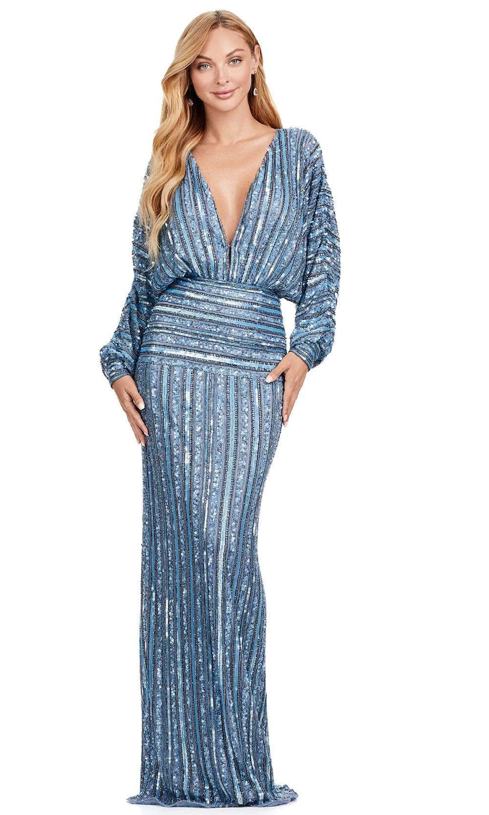 Ashley Lauren 11490 - Dolman Sleeve Column Prom Gown – Couture Candy