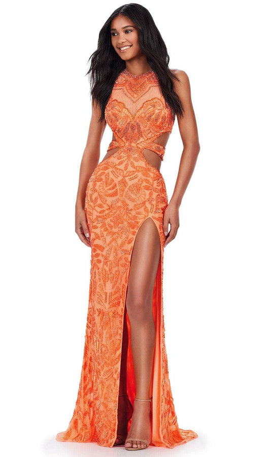 Ashley Lauren 11501 - Beaded Cutout Prom Dress