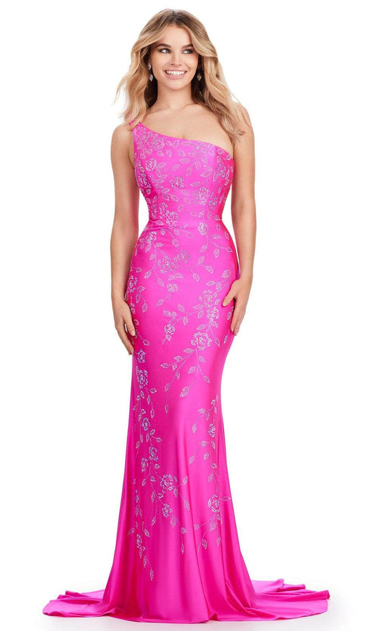 Ashley Lauren 11525 - One Shoulder Jersey Prom Dress