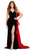 Ashley Lauren 11527 - Sleeveless Satin Bow Prom Gown Prom Gown 0 / Black/Red
