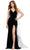 Ashley Lauren 11527 - Sleeveless Satin Bow Prom Gown Prom Gown 0 / Black/White