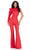 Ashley Lauren 11531 - Puff Sleeve High Neck Jumpsuit Formal Pantsuits 0 / Red