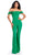 Ashley Lauren 11532 - Draped Off Shoulder Jumpsuit Formal Pantsuits 0 / Emerald