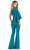 Ashley Lauren 11534 - Ruffled Cape Sleeve Jumpsuit Formal Pantsuits