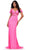 Ashley Lauren 11536 - Beaded Corset V-Neck Prom Gown Special Occasion Dress 00 / Hot Pink