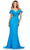 Ashley Lauren 11536 - Beaded Corset V-Neck Prom Gown Special Occasion Dress 00 / Turquoise