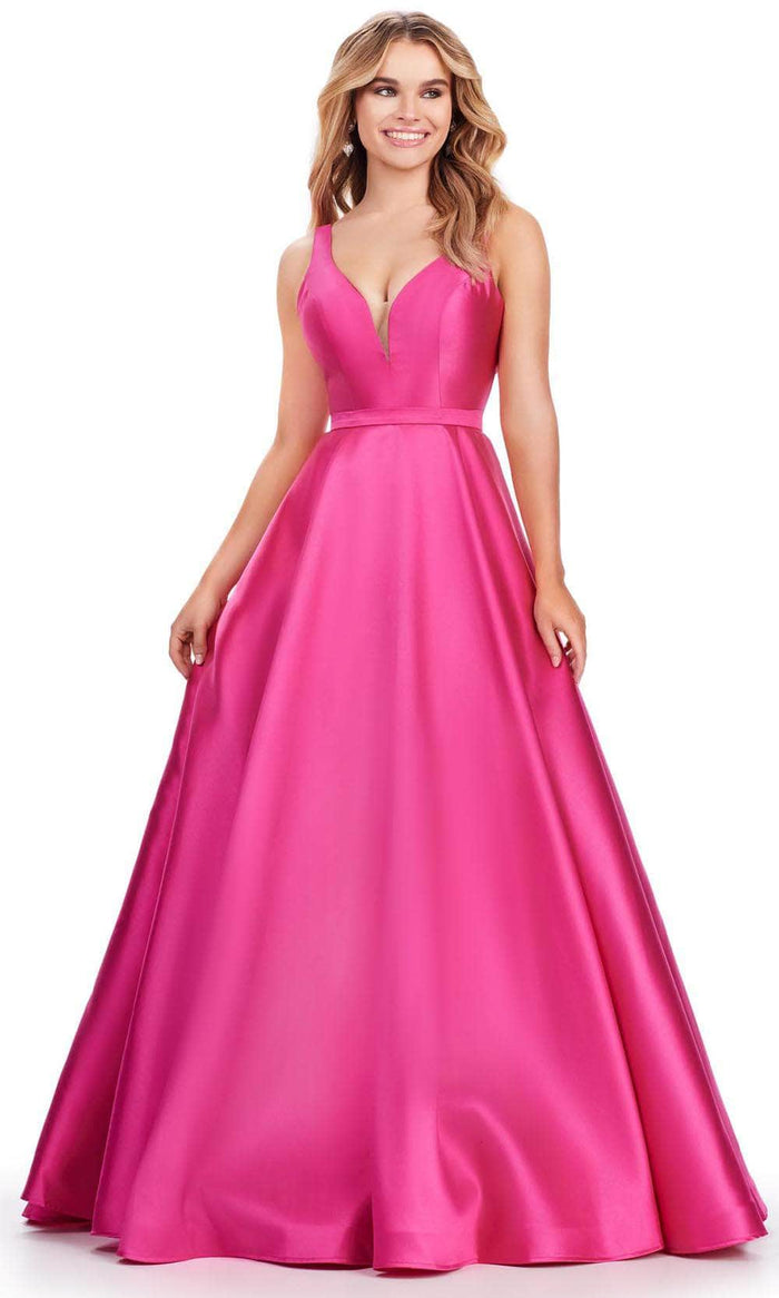 Ashley Lauren 11541 - Sleeveless Mikado Prom Dress Prom Dresses 00 / Raspberry